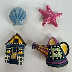 4 vintage button covers